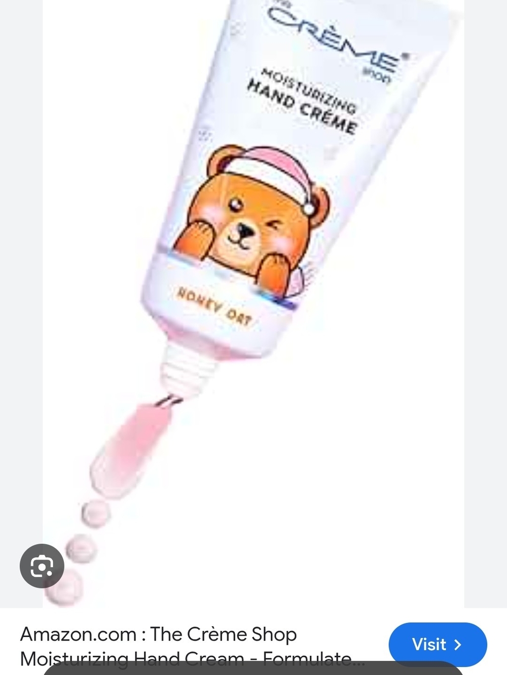 The Crème Shop Moisturizing Hand Crème - Pink Bear Design